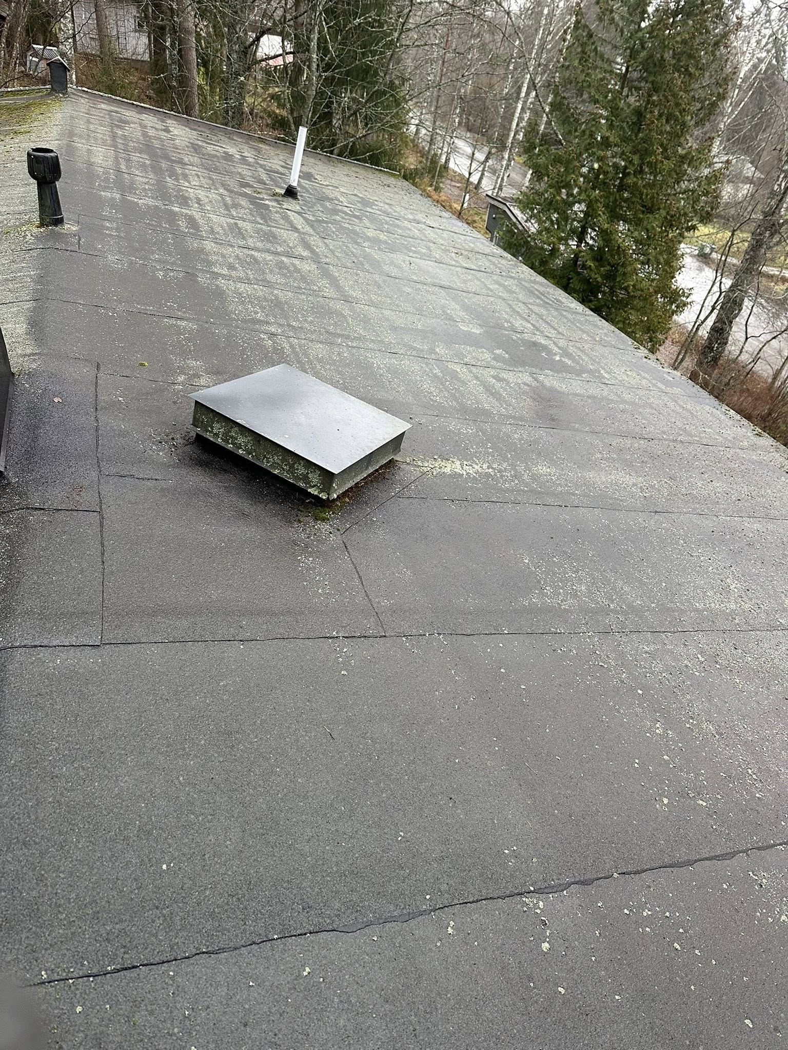 Katon ja kourujen puhdistus jälkeen