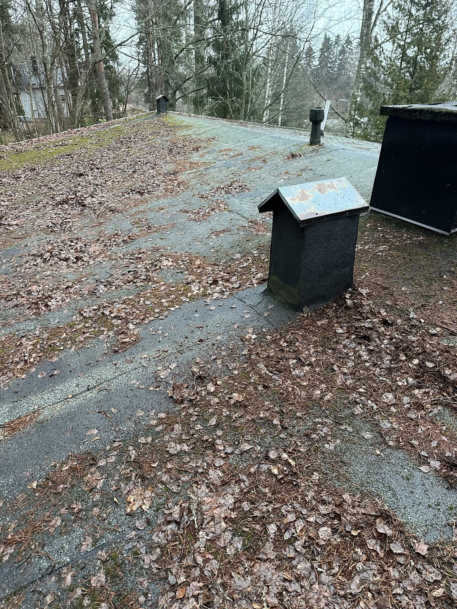 Katon ja kourujen puhdistus ennen