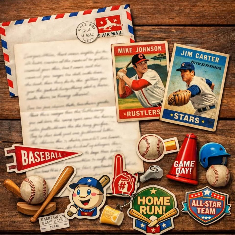 Baseball subscription box contents
