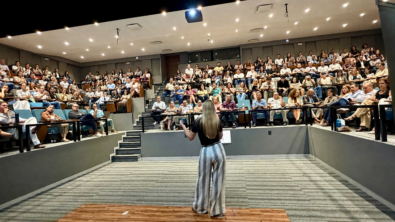 Tiffani Marroquin speaking about AI strategies in real estate