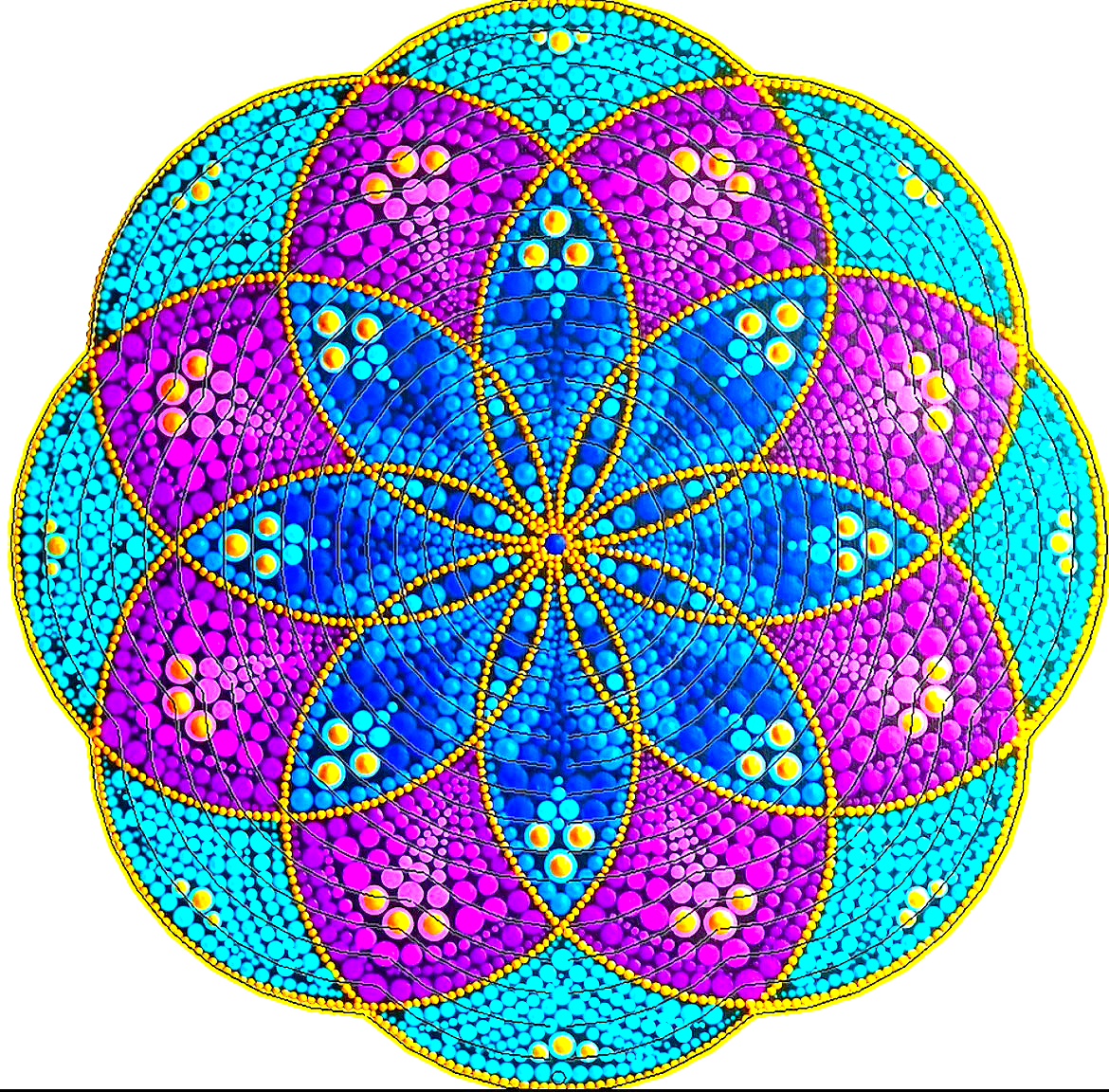 Mandala - Purple Polka Dot