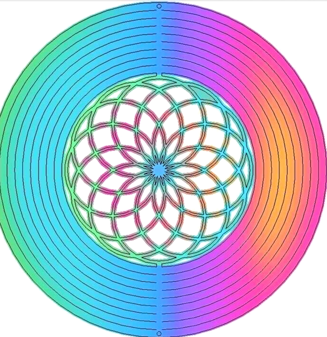 Mandala - Seed of Life, Rainbow