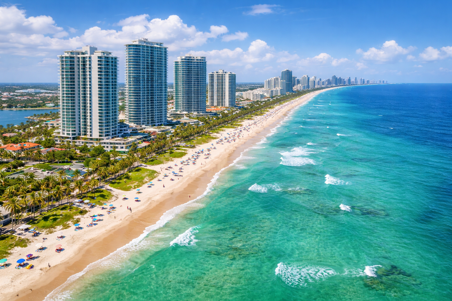 South Florida roofing service area map - Miami-Dade and Broward County