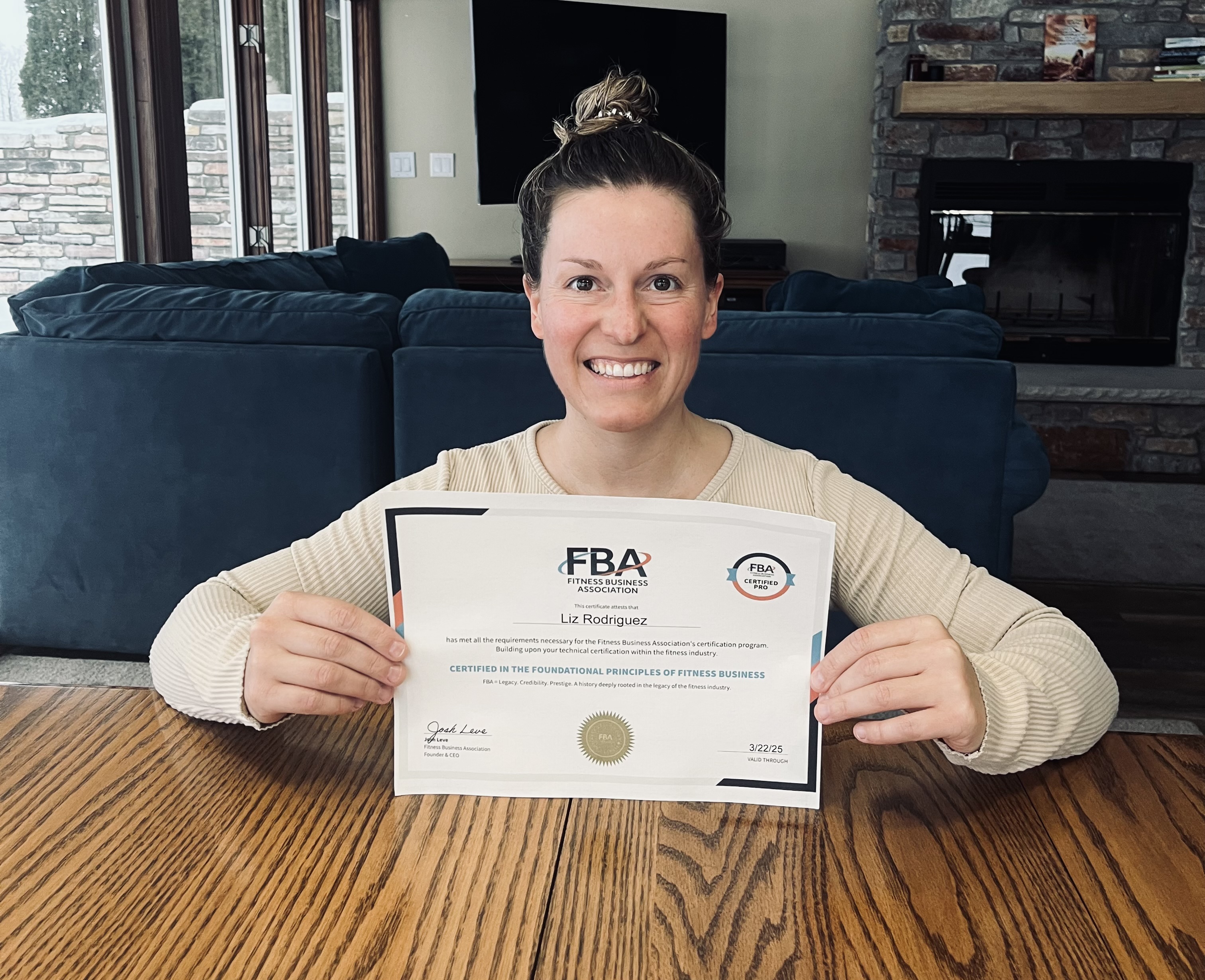 FBA Certified Professional holding certificate