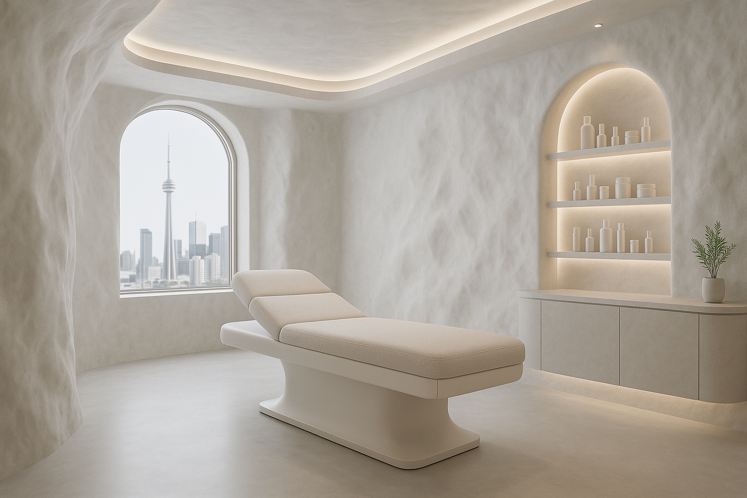Luxury spa treatment room