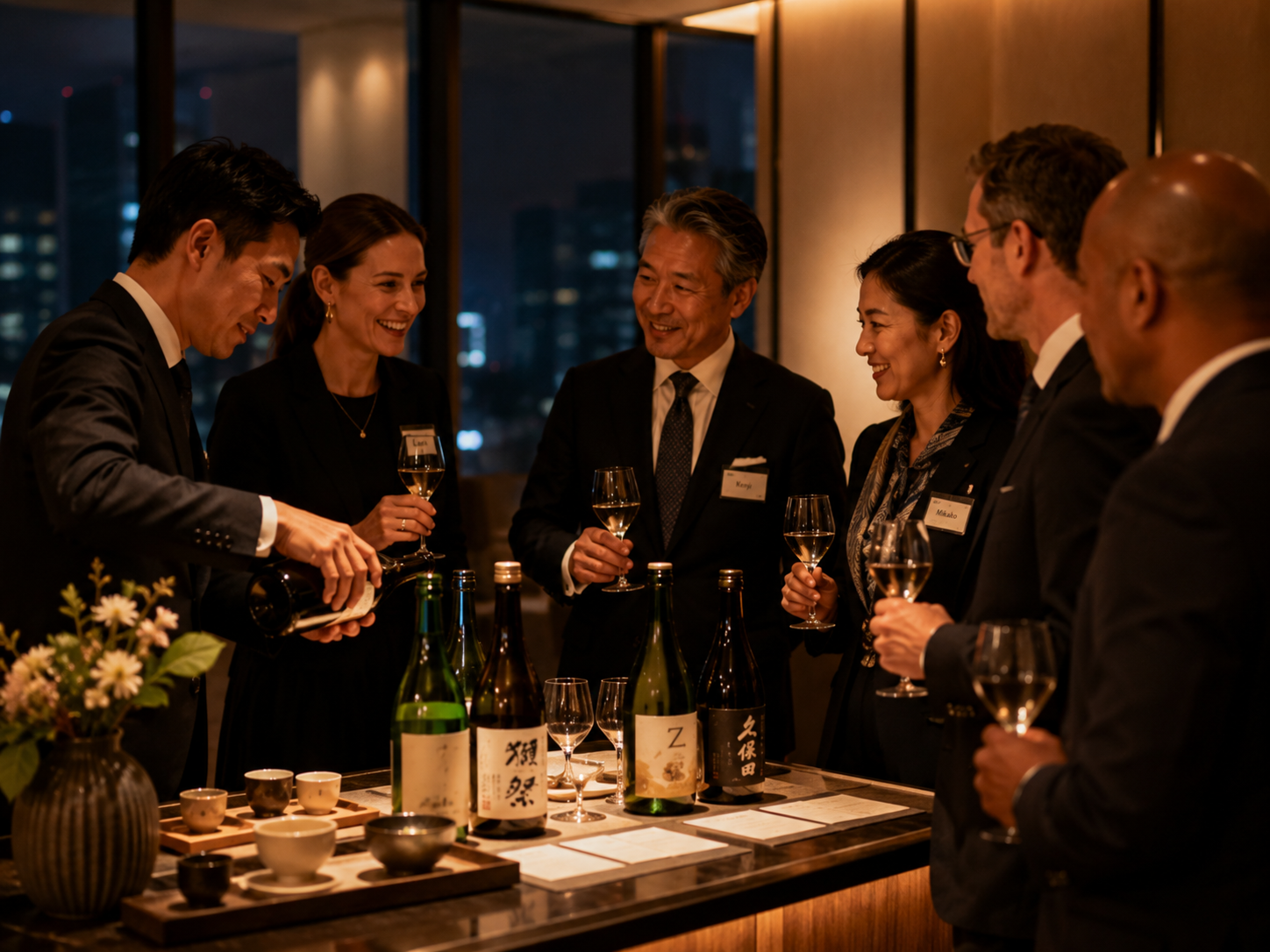Sake tasting moment