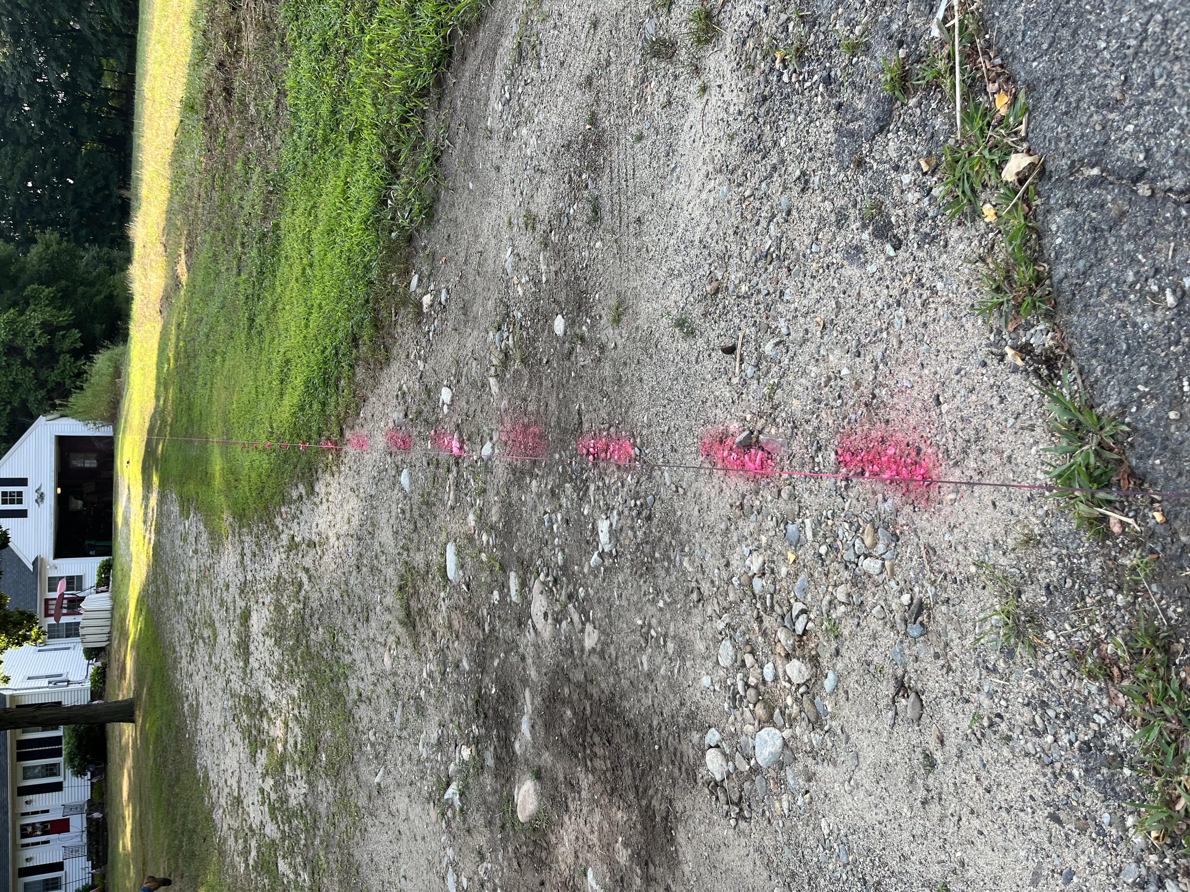 Before: Old cracked and worn driveway in Boxford, MA — full driveway replacement