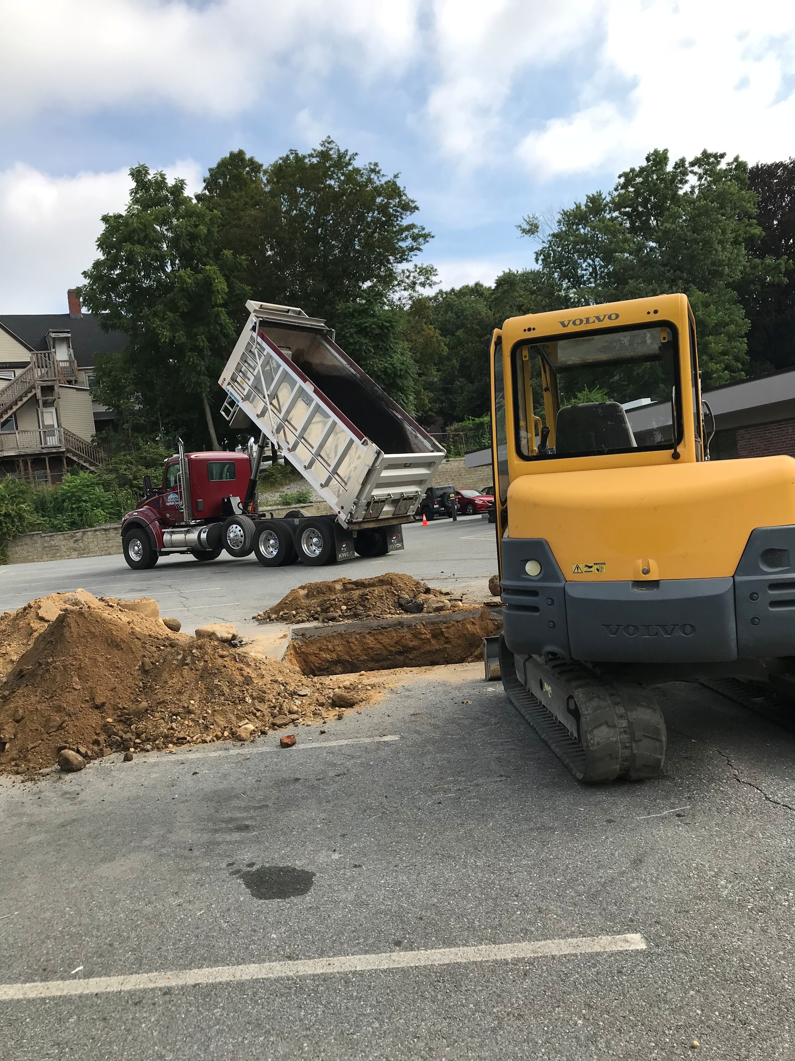Sinkhole parking lot repair — Haverhill, MA — Unique Asphalt Paving