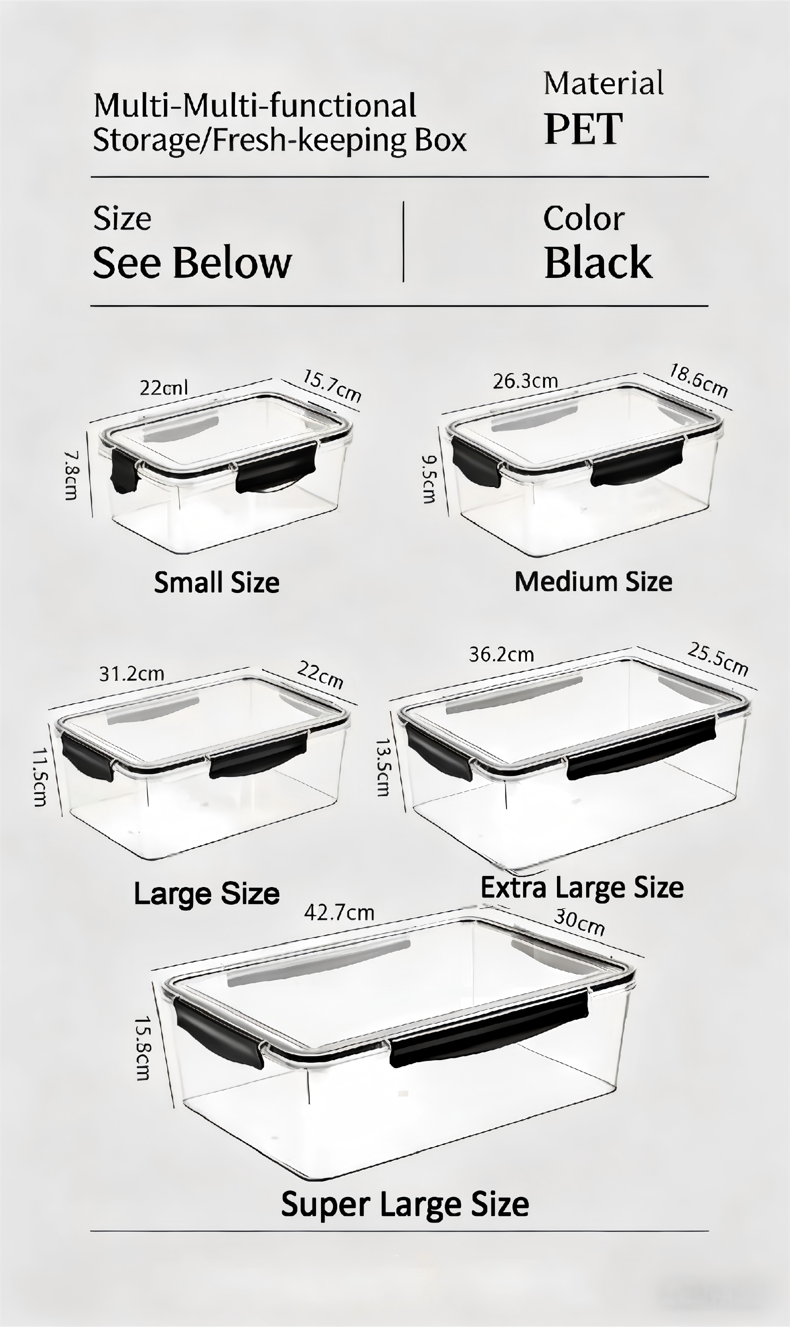 Multi-functional Storage & Food storage container Detail 1