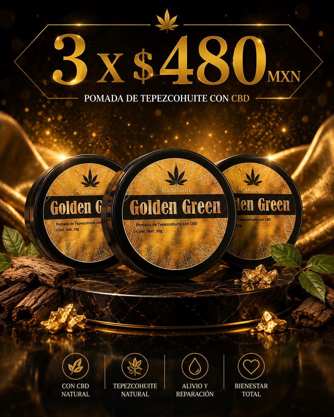 3 GOLDEN GREEN
