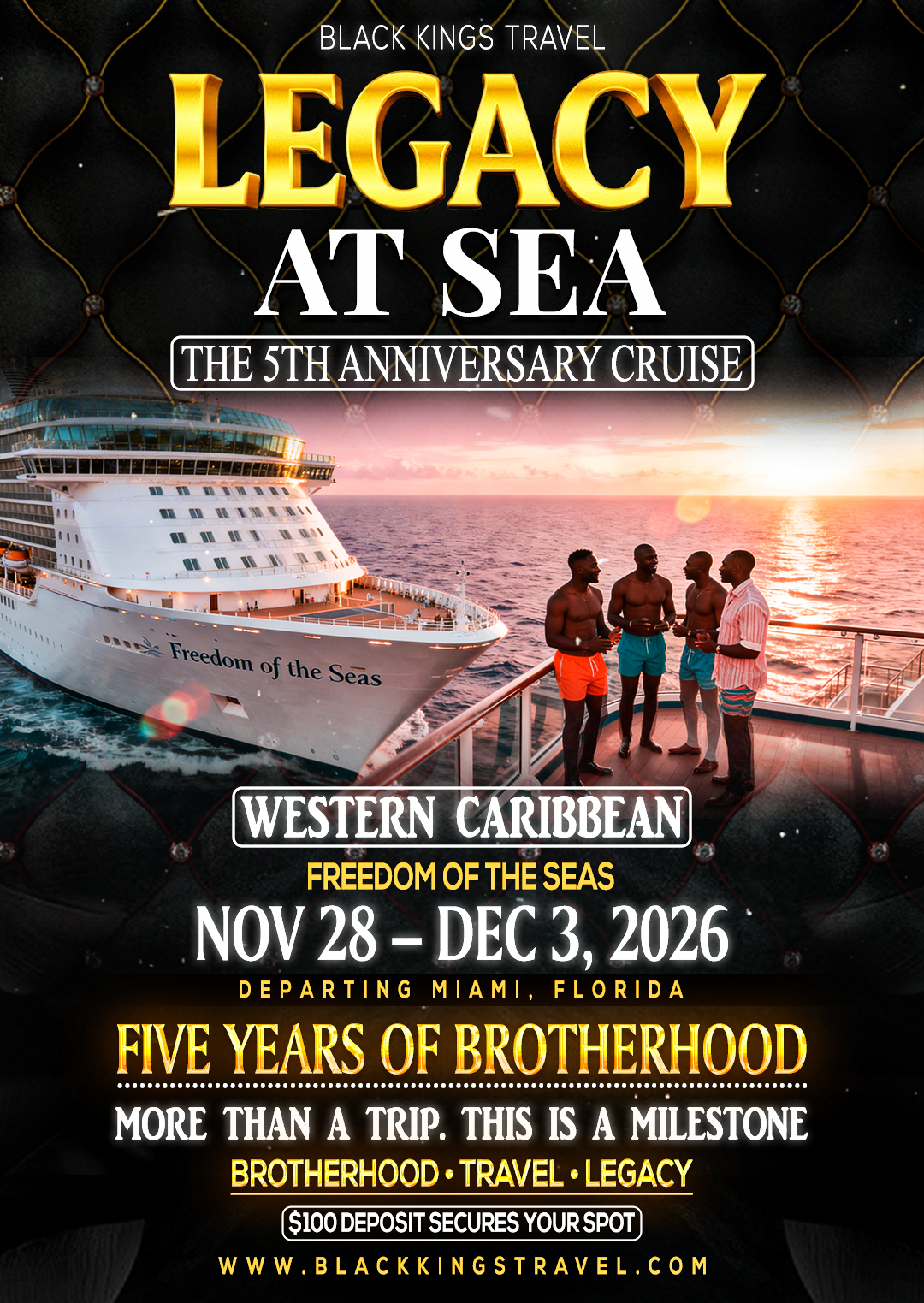 BKT Legacy at Sea Cruise - Black Kings Travel