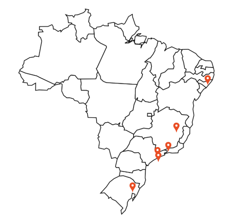 Mapa dos territórios FEP