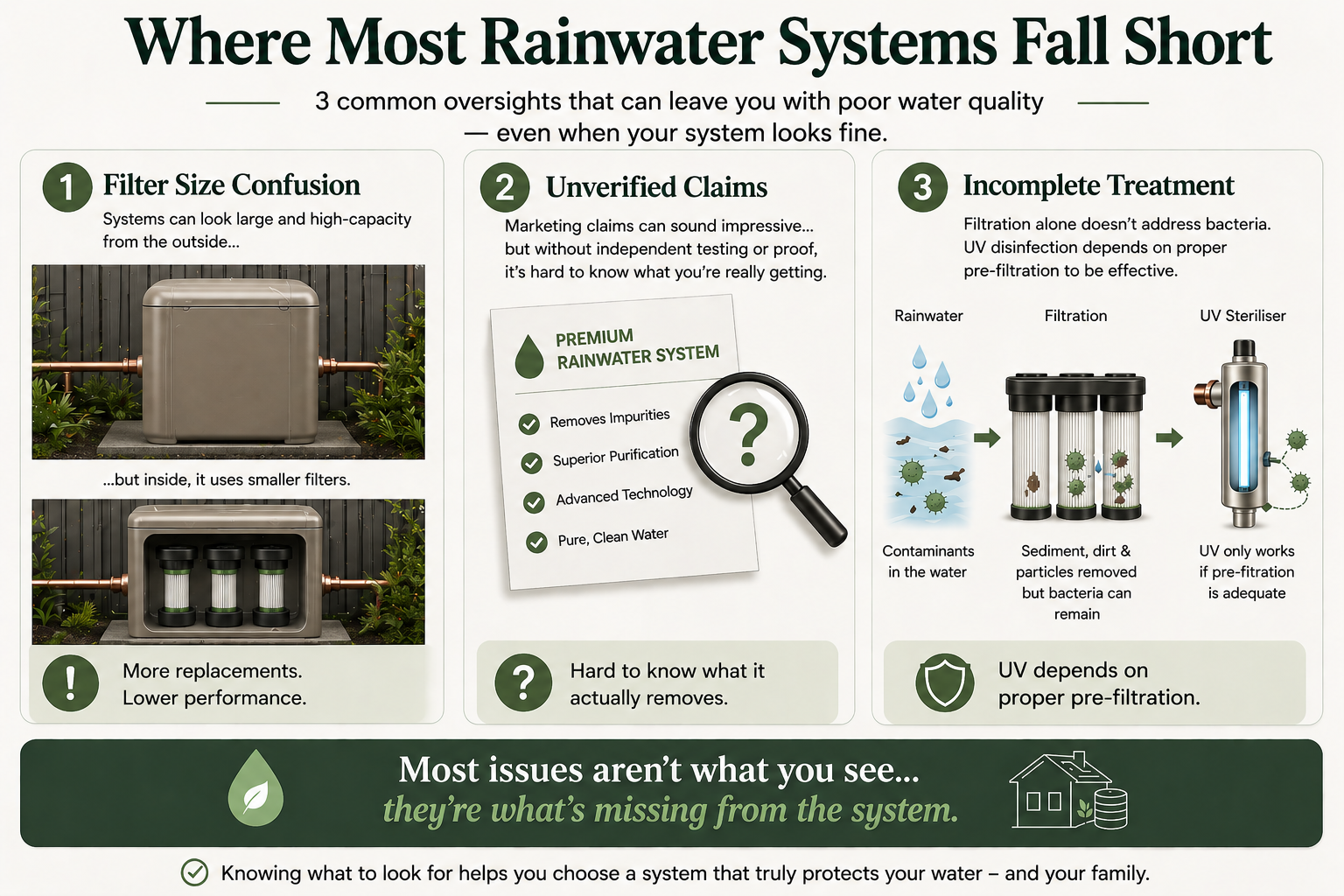 Filter sizes comparison infographic