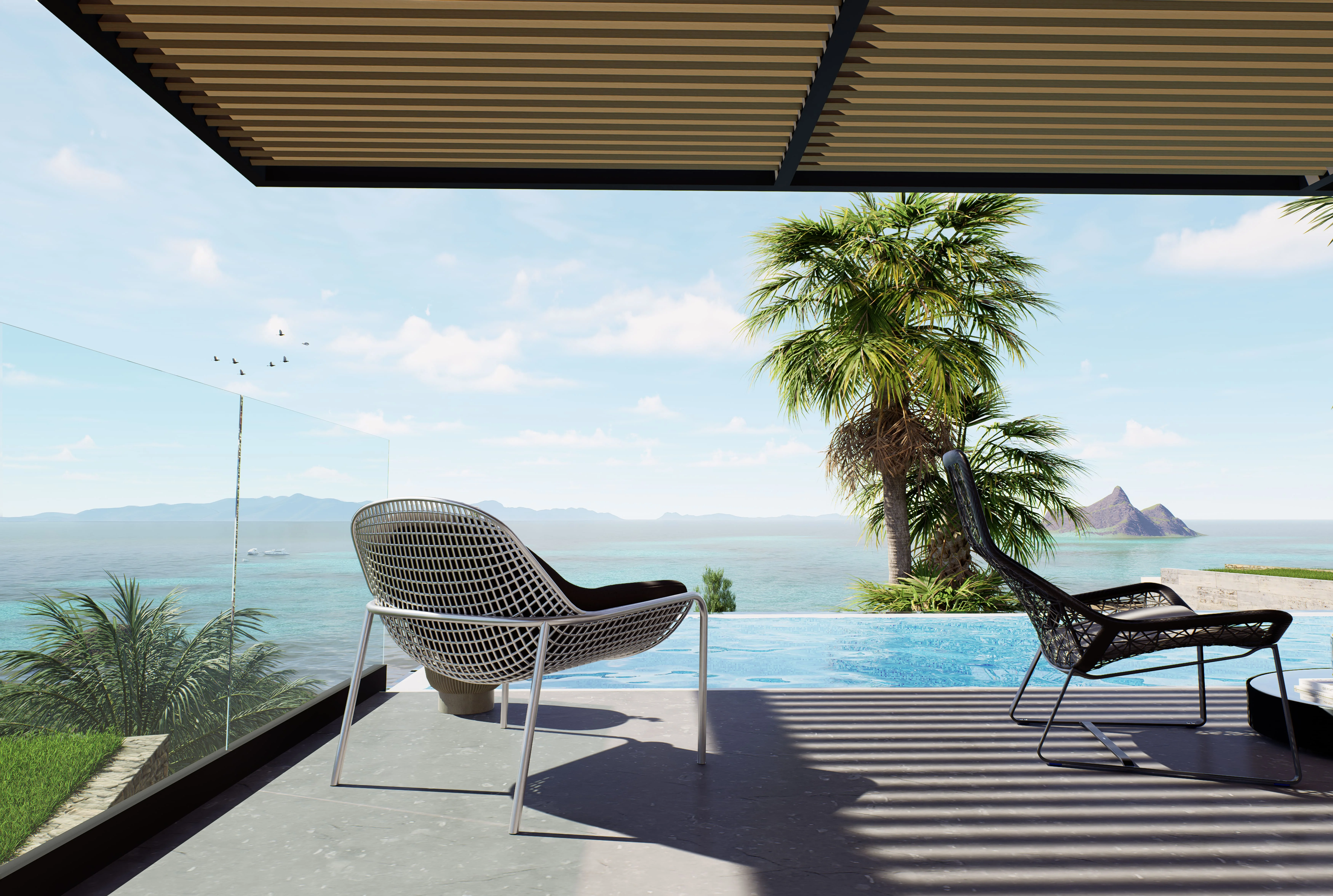 Daylight terrace vista