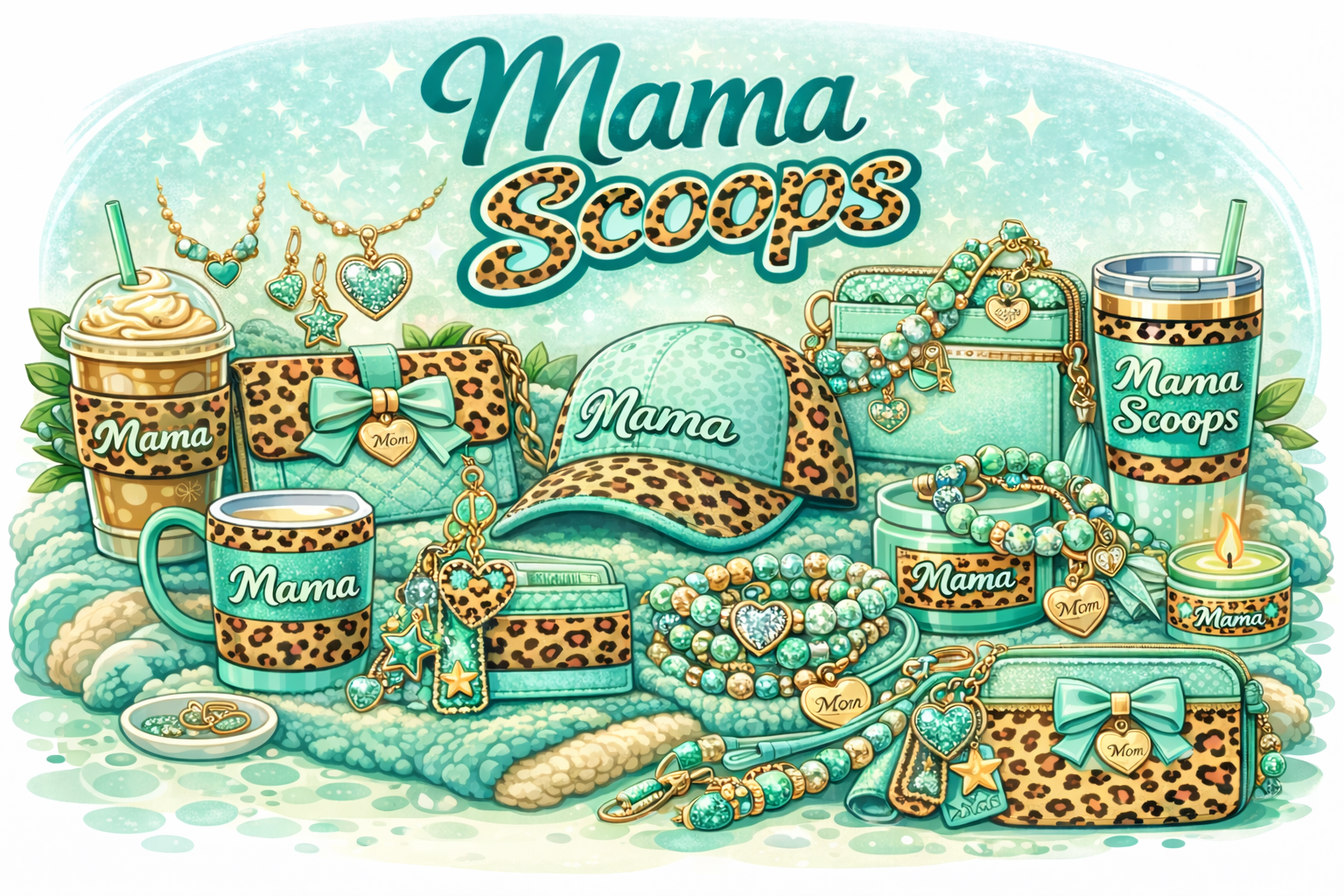 Mama Scoops preorder mystery box — curated gift for moms with spa items, jewelry, and cozy accessories