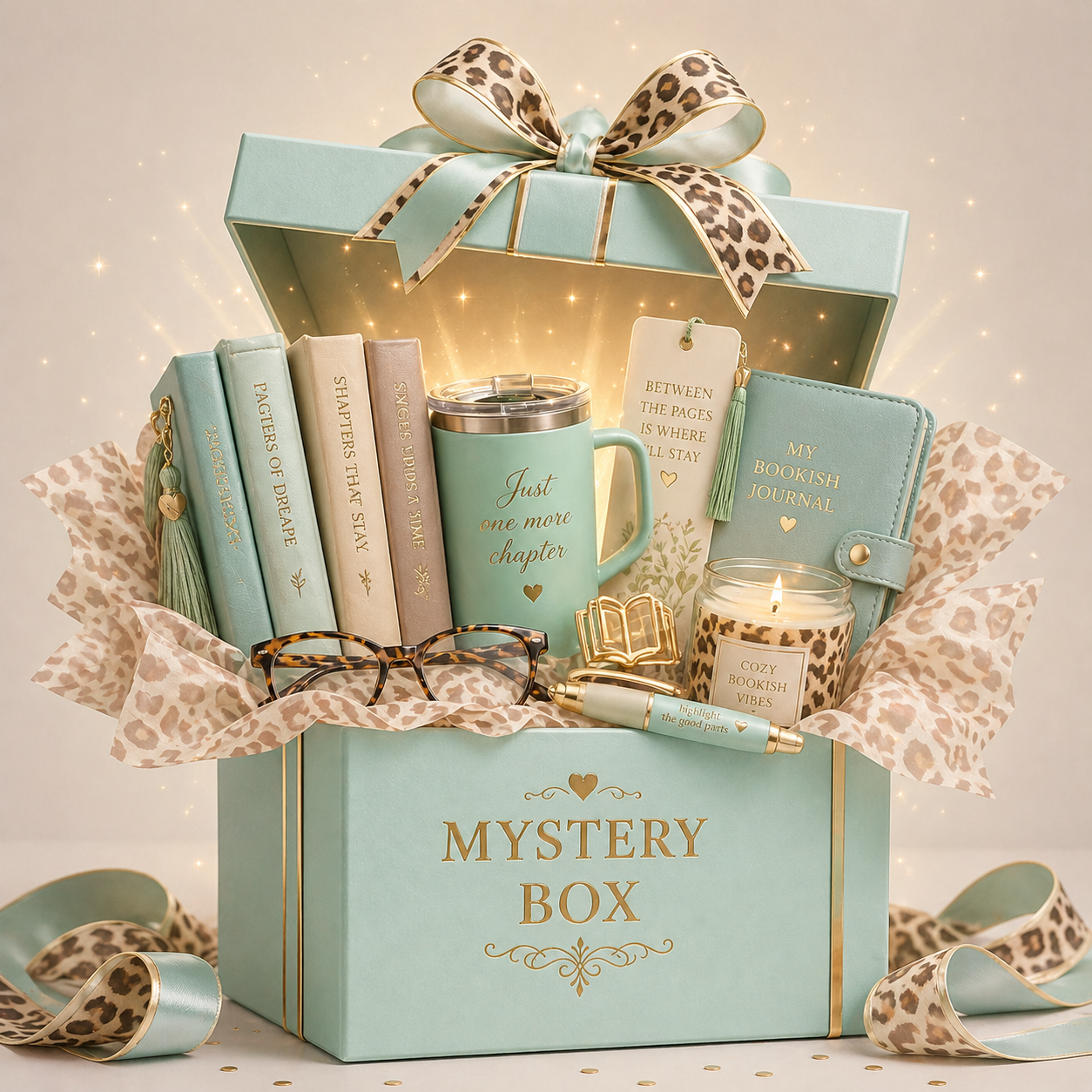 Happy customer unboxing Cozy Up Scoops — bookish and spa surprise gift box review