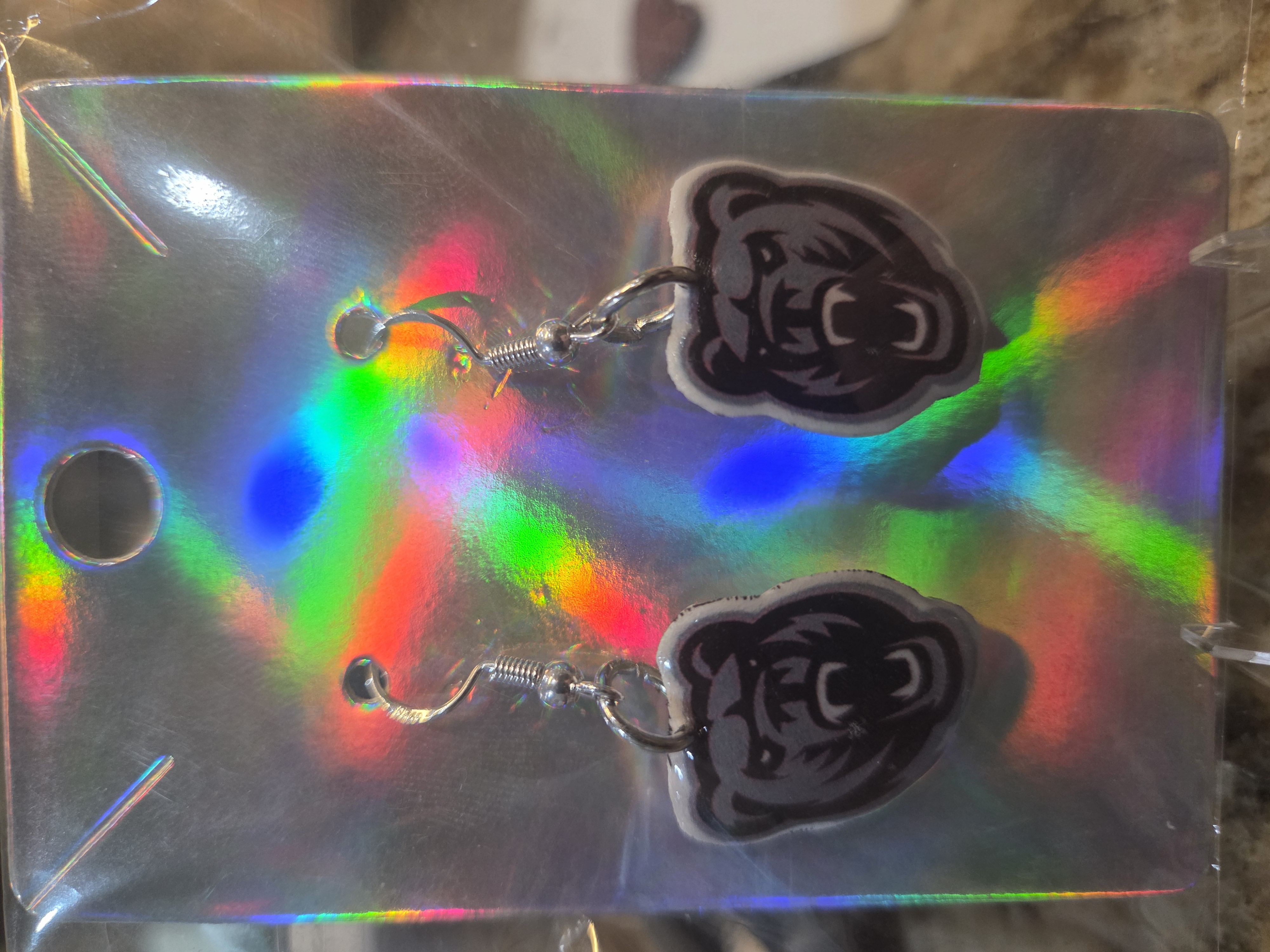 Custom bear earrings handmade cute jewelry