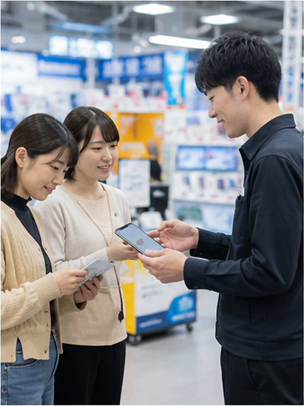 家電量販店携帯コーナー 登録スタッフ