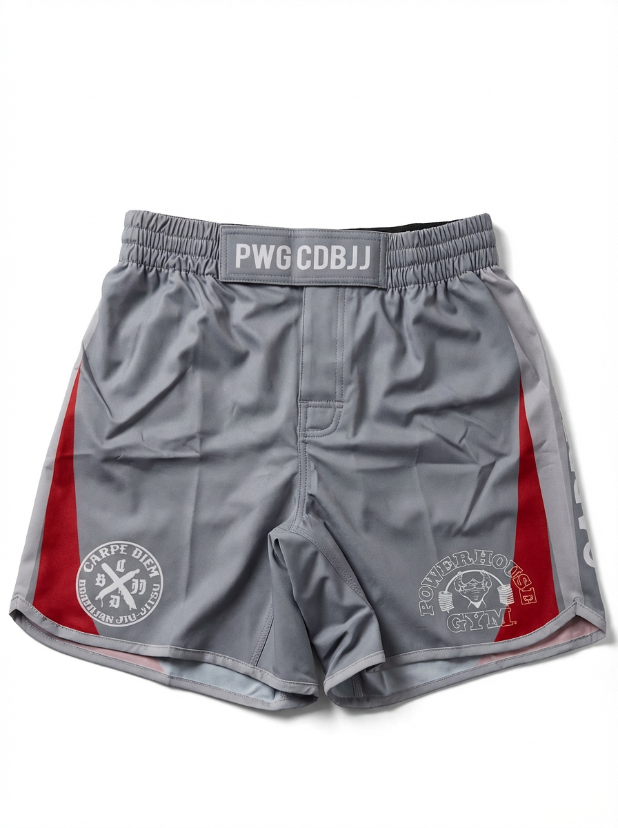 PHG x CDBJJ FIGHT SHORTS GRAY