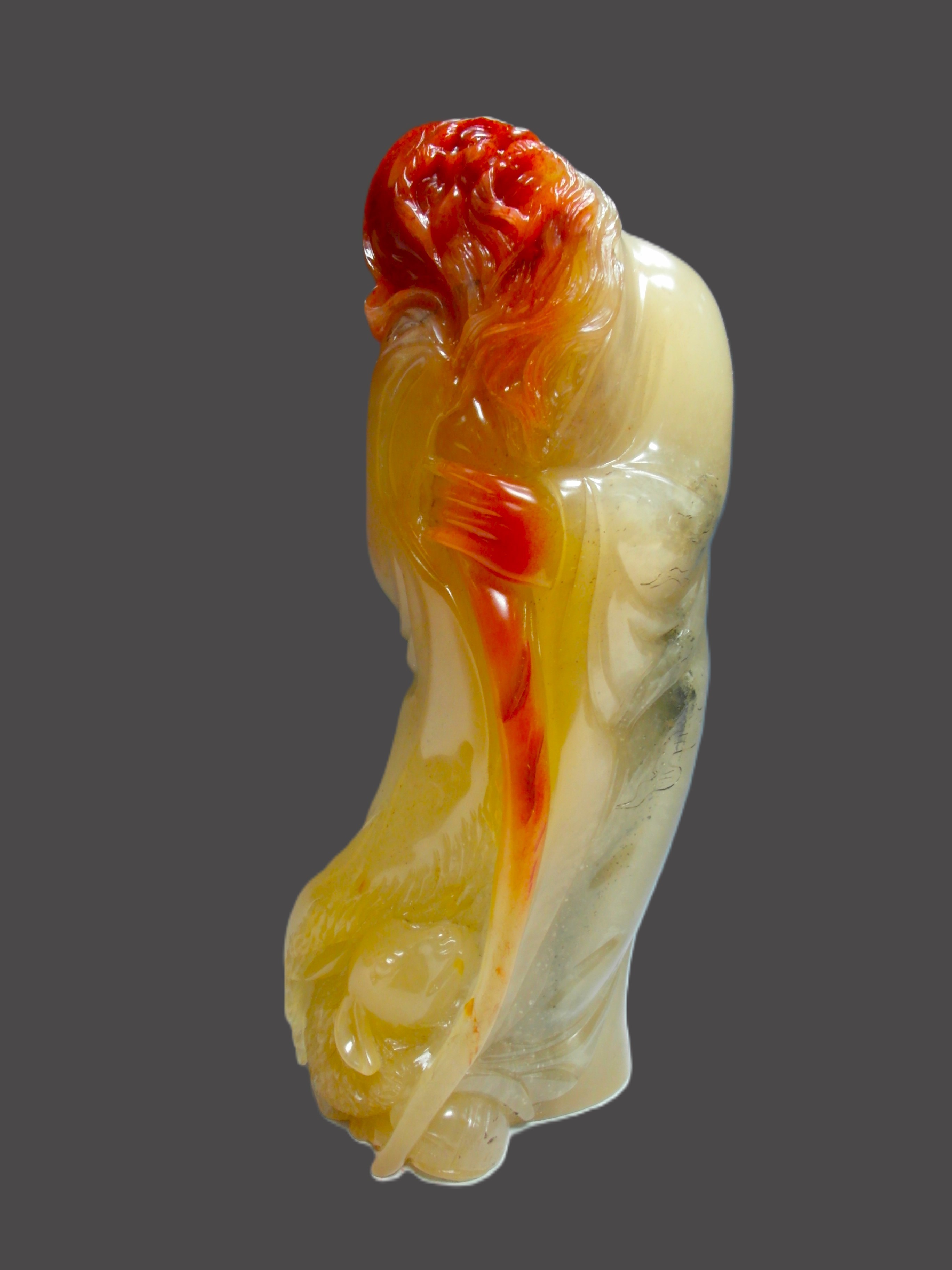 壽山石蘇武牧羊擺件