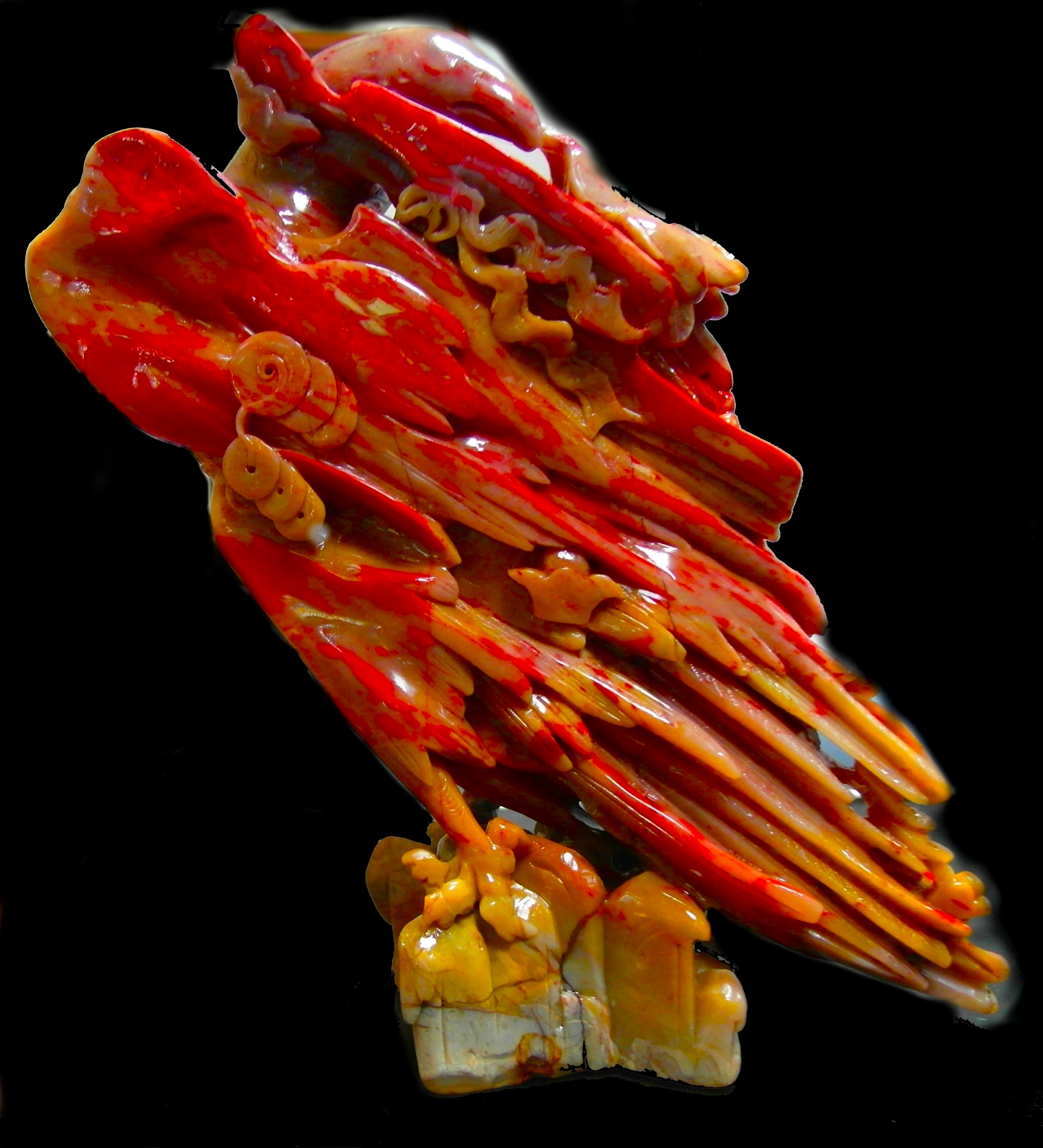 暗紅血雞血石實物