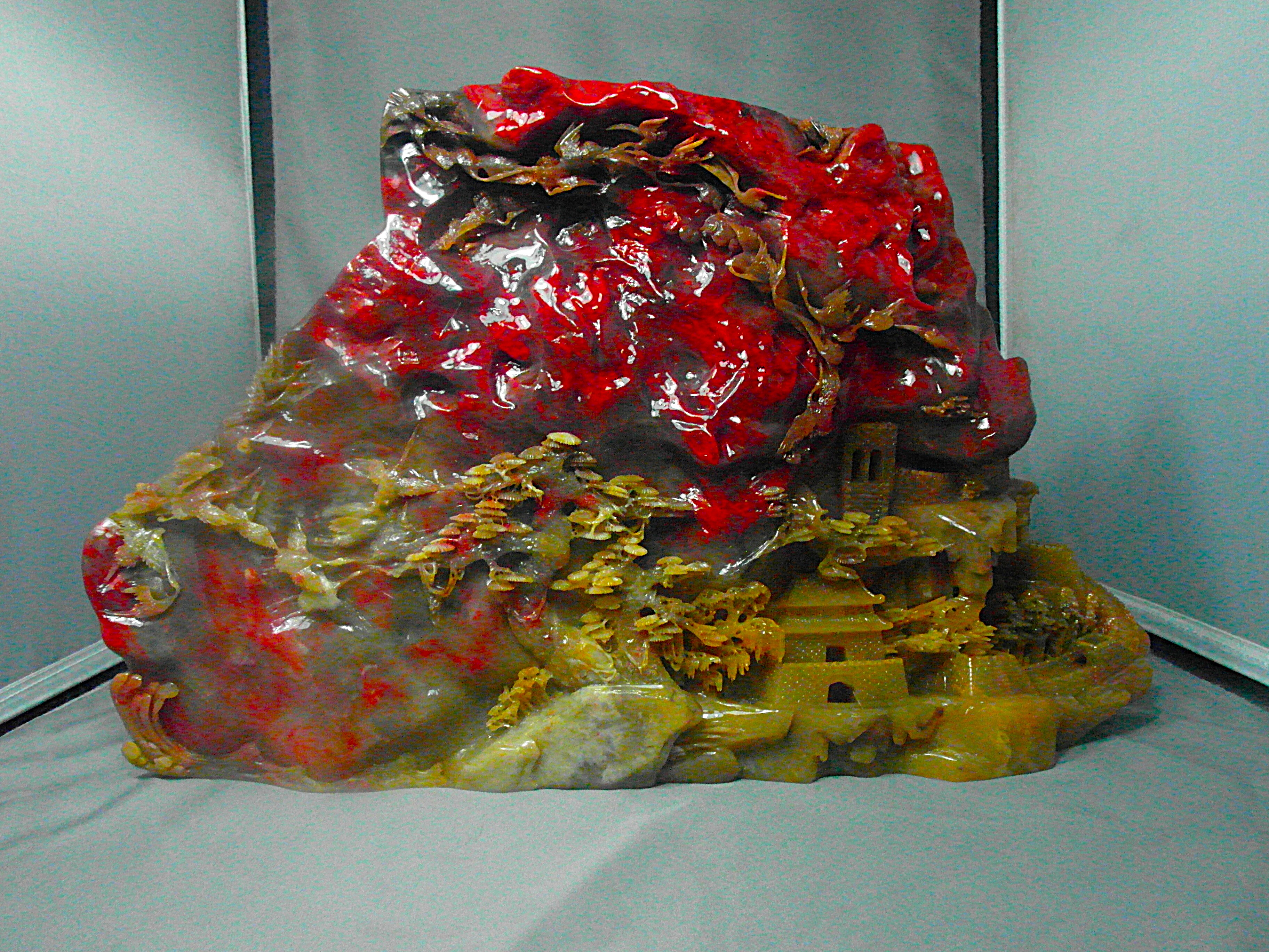 昌化雞血石大型雕件壽星