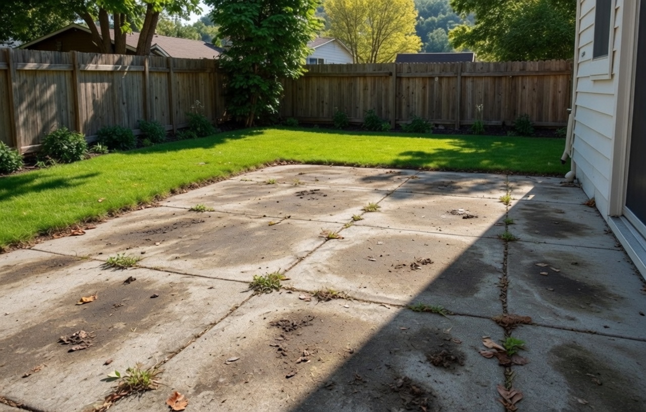 Patio & Walkway Revival before cleaning