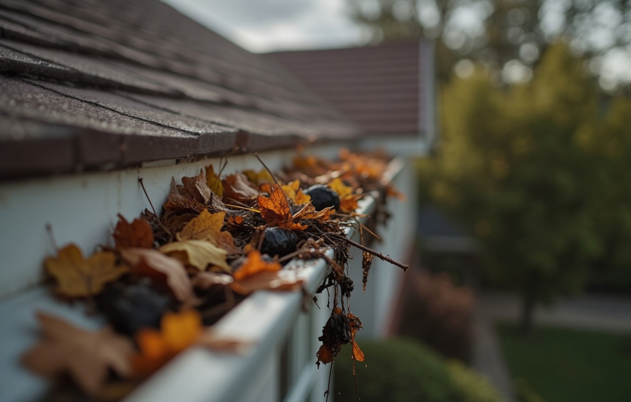 Gutter Cleaning before cleaning