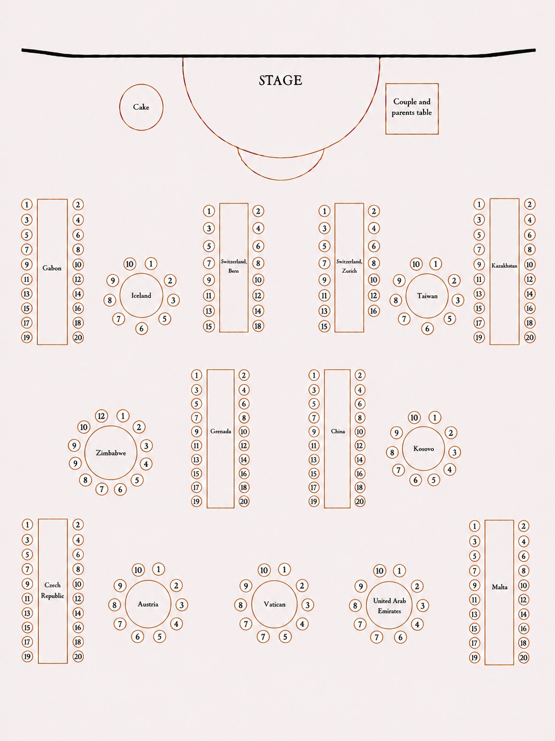 Wedding Venue Seating Layout