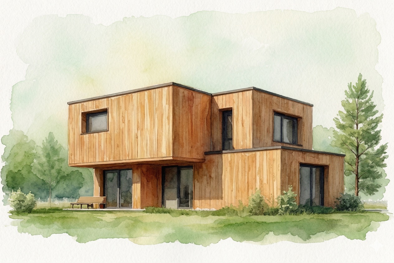 Holzfassade Eppingen – Zimmerei LESNIKHAUS