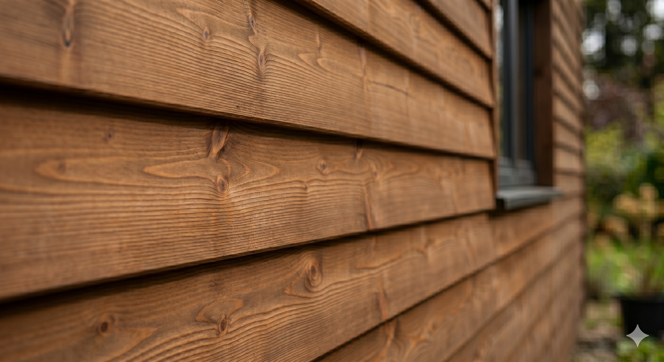 Thermoholz Fassadenbretter – Detailaufnahme