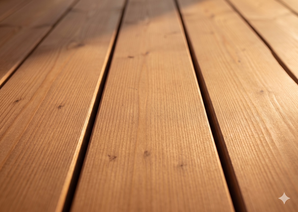 Thermo Fichte Terrassendielen – Detailaufnahme