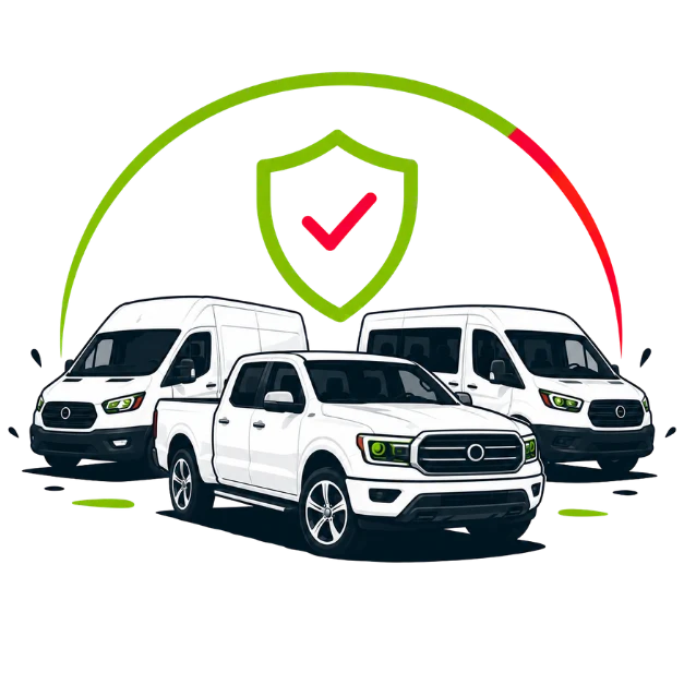Illustration of vans and light trucks