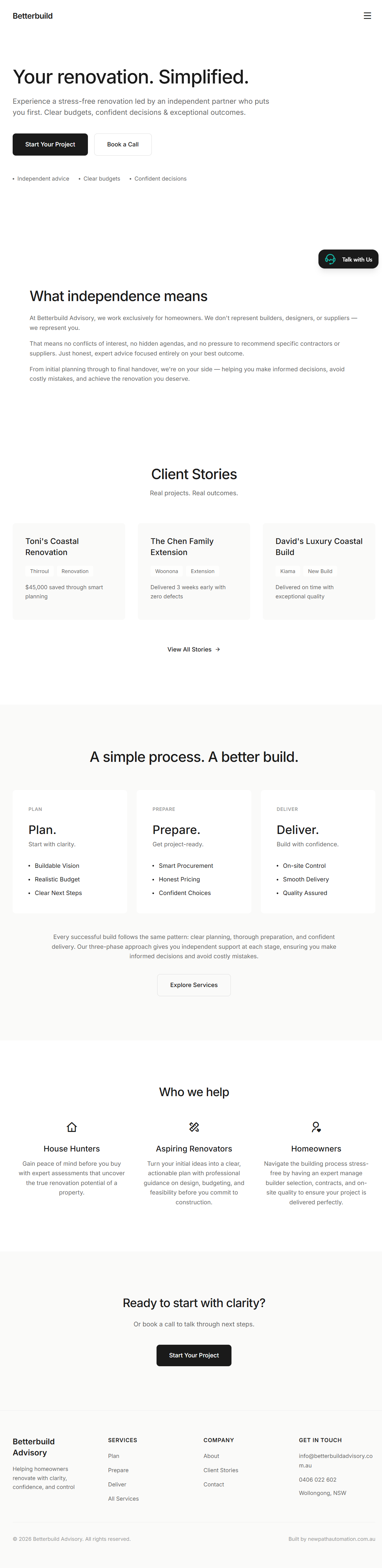BetterBuild Advisory