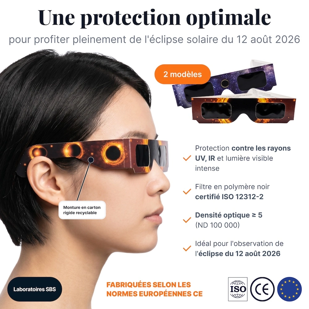 Lunette éclipse solaire — mise en situation