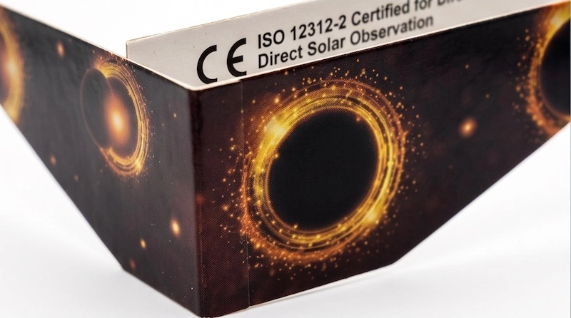 Lunette éclipse solaire — détail filtre