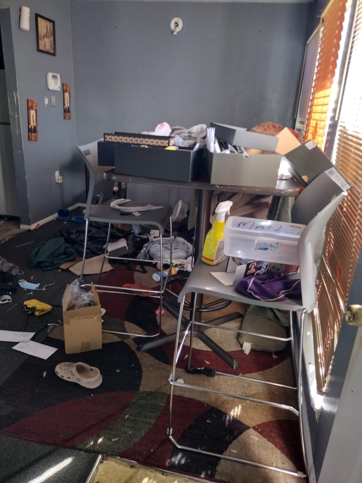 Before renovation — concrete subfloor and unfinished space