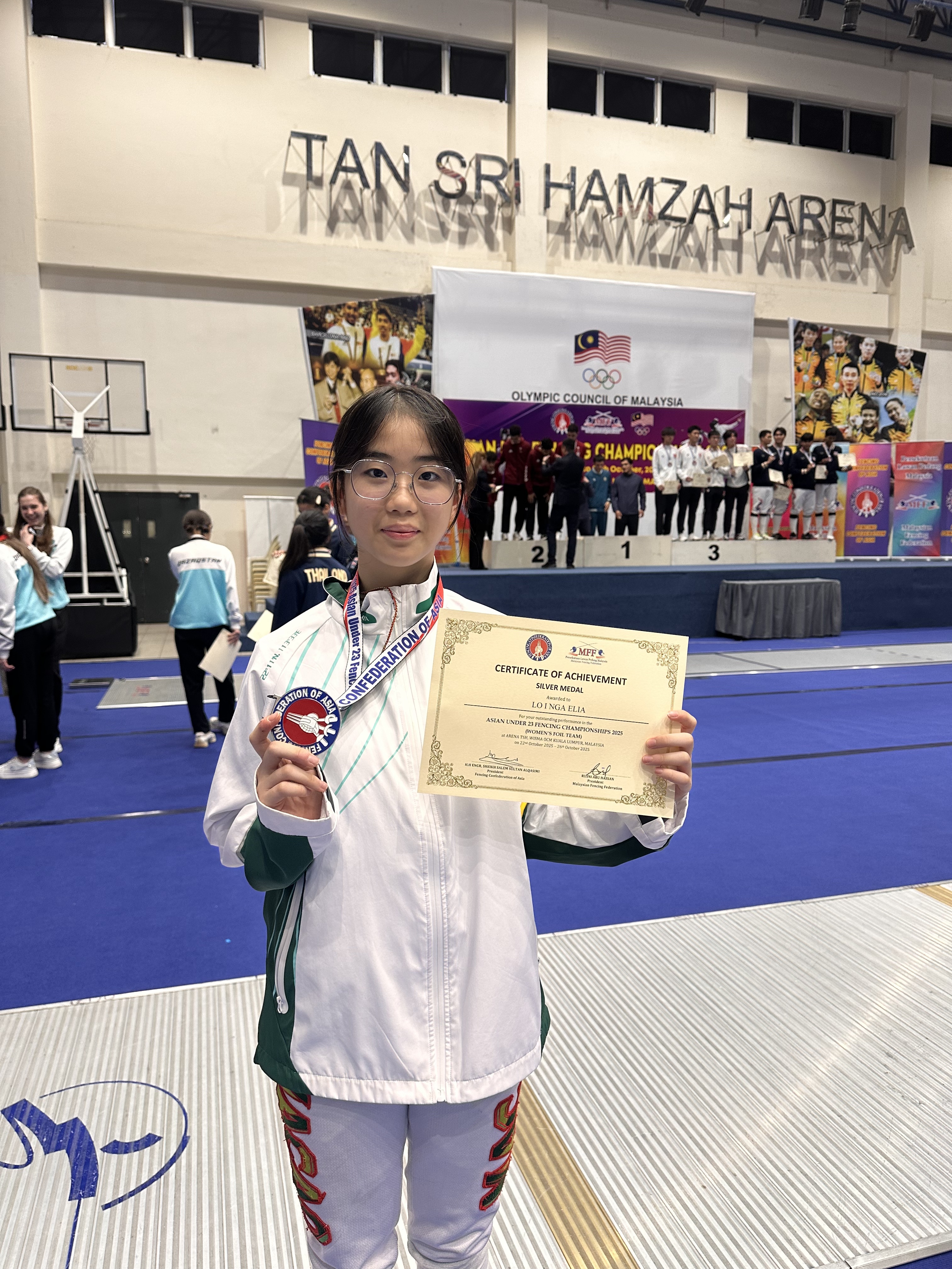 亞洲U23劍擊錦標賽女子花劍團體第二名