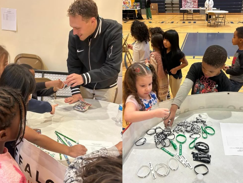 Youth soccer training session