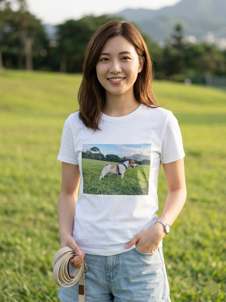 柴犬 Mochi 水彩 T-Shirt