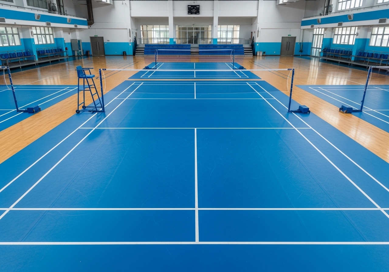 Mengecat Badminton Court