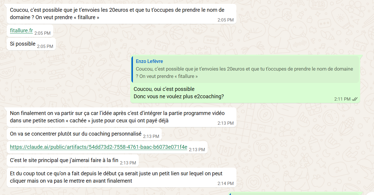 Avis client E2 Coaching