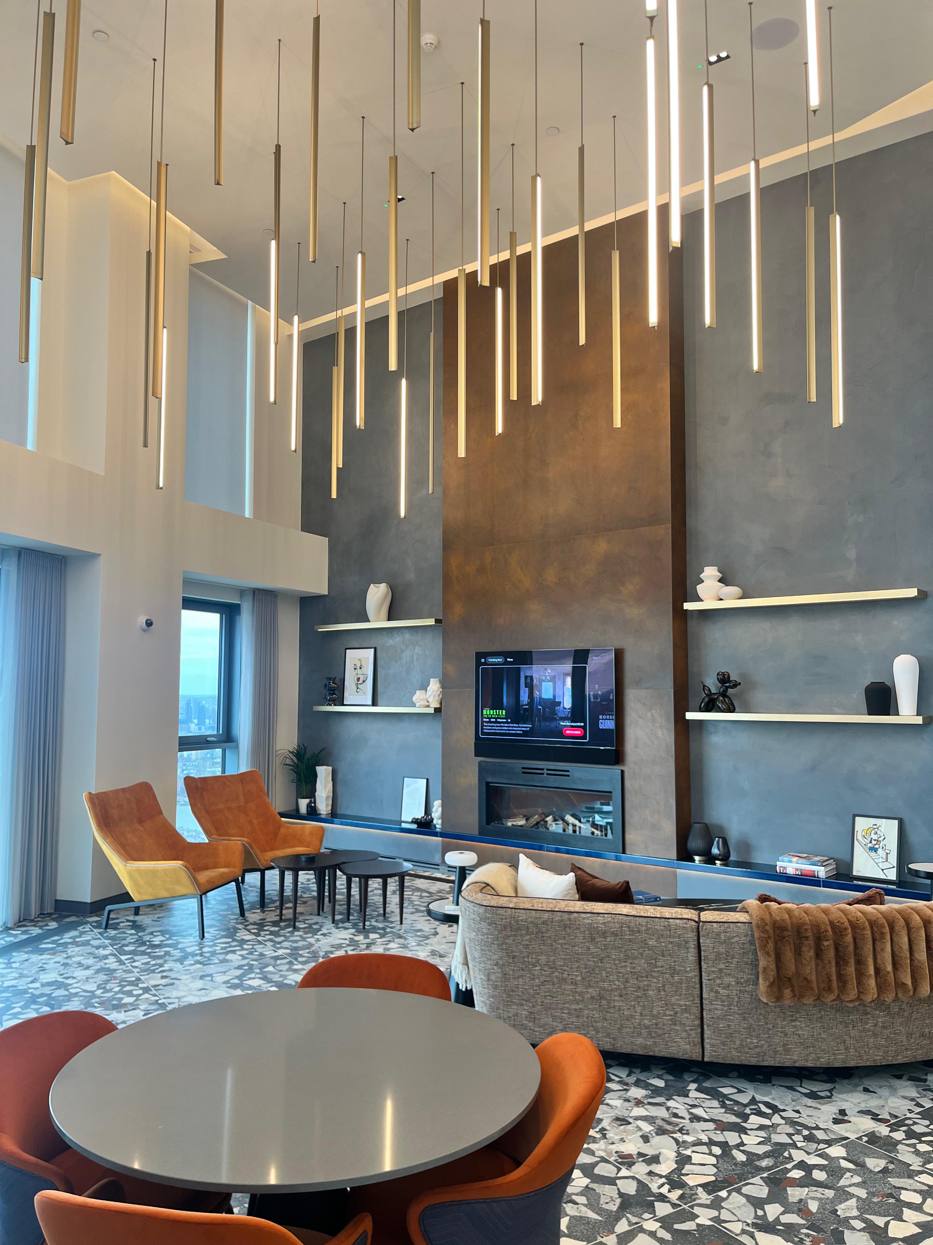 Commercial AV installation with TV and soundbar by Vertex AV