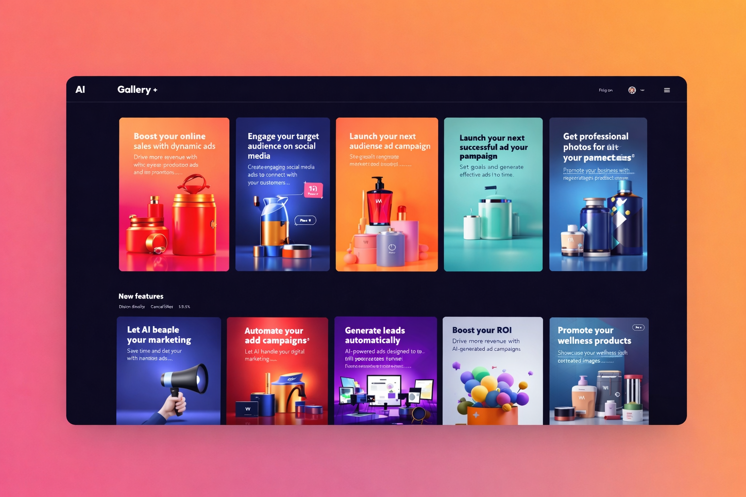 AI generated ad images feature grid