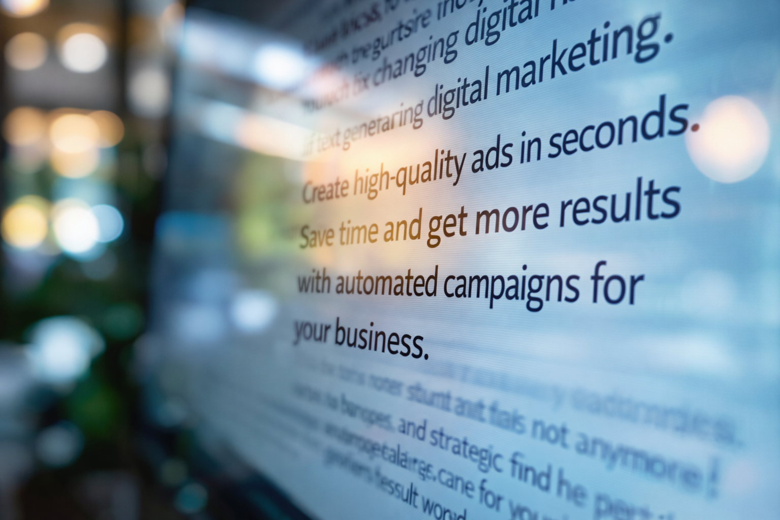 AI ad copywriting feature showing multiple ad variations