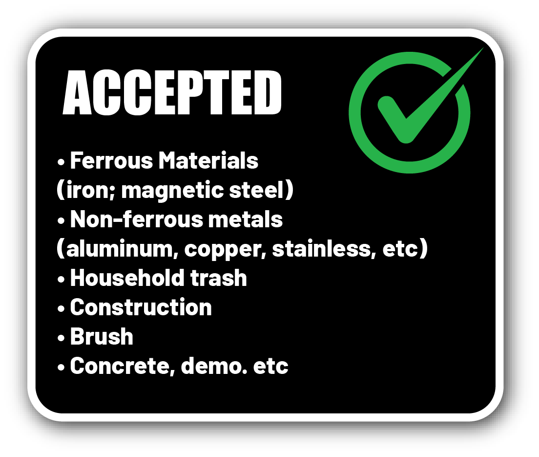 Accepted materials for dumpster rental - Brian's Dumpster Service Michiana