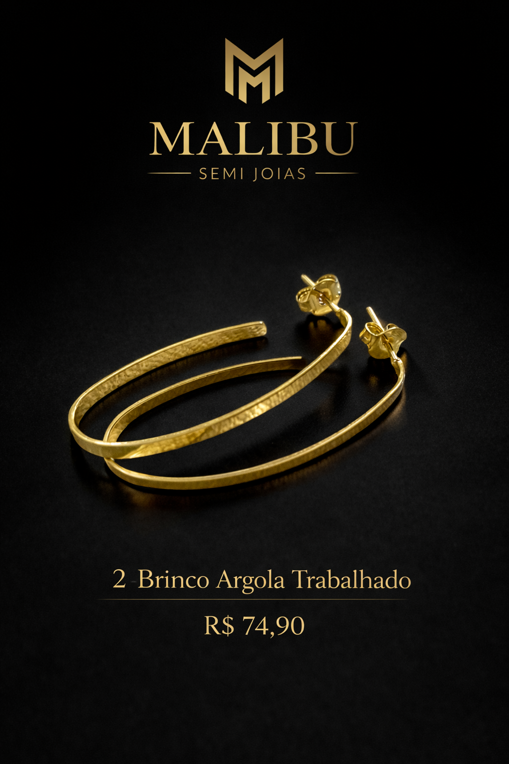 Brinco Argola Trançada Rosê