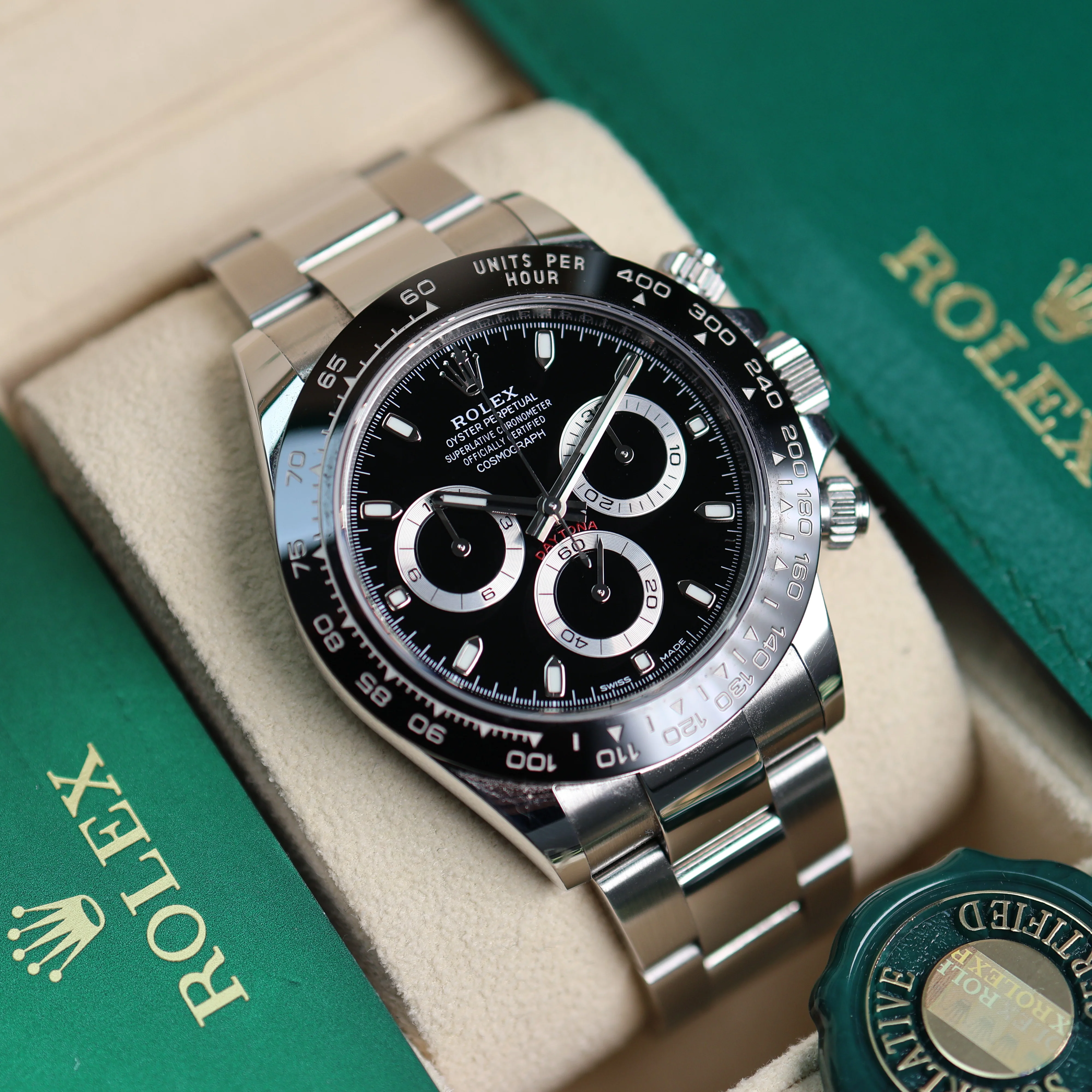 Rolex Daytona fond noir