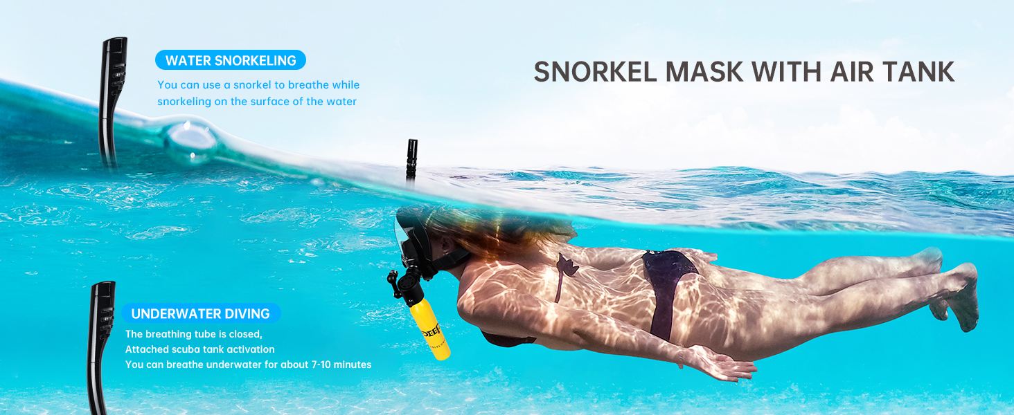 Vista panorámica del scooter submarino en aguas turquesas del Mediterráneo