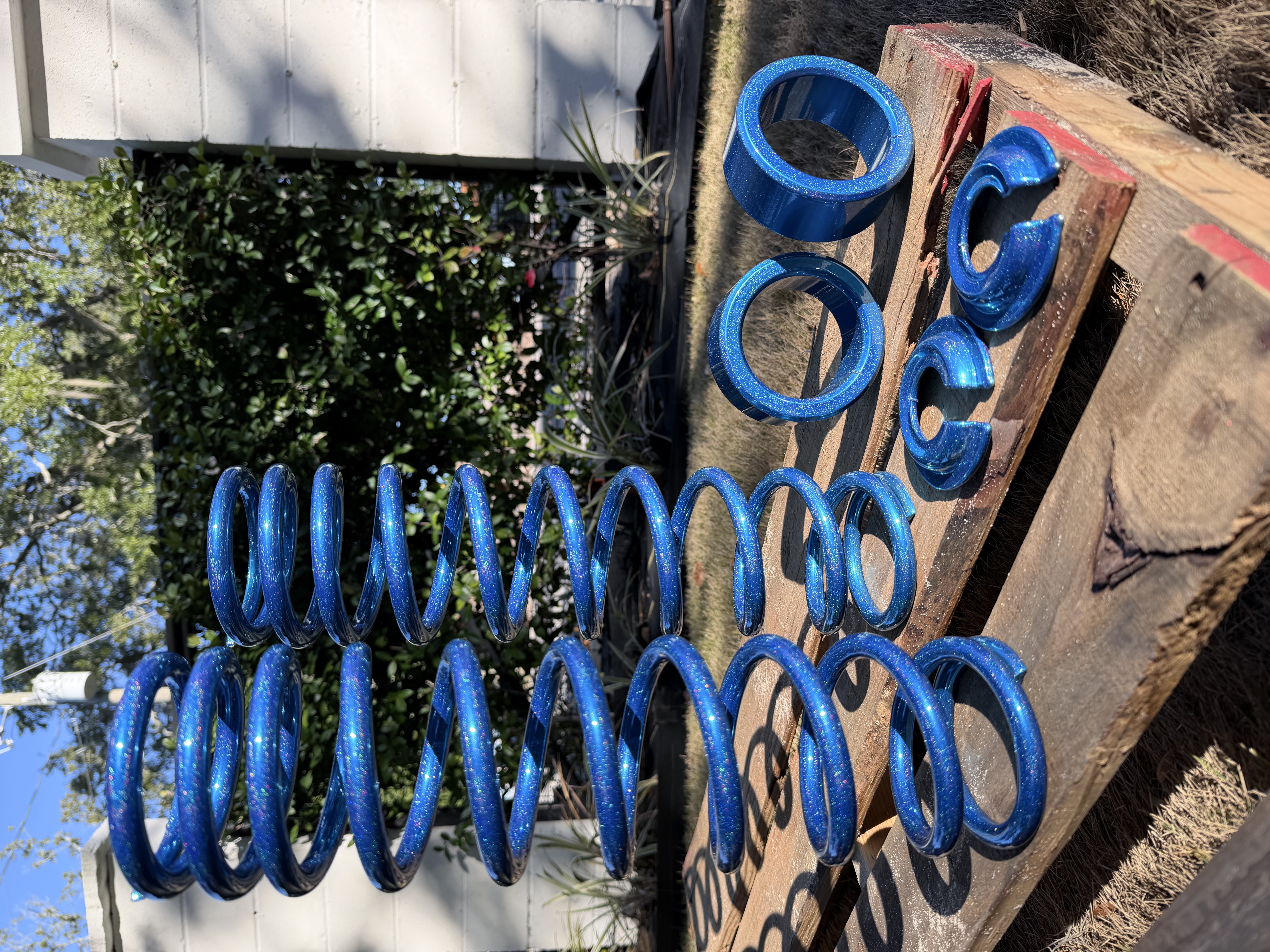 Powder coated parts by The Lab Custom Coatings